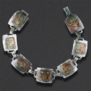Image of Bracelet 3, terling silver, epoxy resin inlay